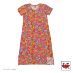 แตงโม (SUIKA) – เสื้อแตงโม เดรสผ้ายืดคอกลม พิมพ์ลายดอกไม้ ( P.DO-032 )