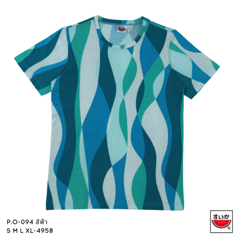 เสื้อแตงโม (SUIKA) - เสื้อยืดคอกลมแขนสั้นพิมพ์ลายกราฟฟิค (P.O-094)