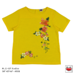 แตงโม (SUIKA) – เสื้อแตงโม คอปาดแขนสั้น ผ้าสลาฟ พิมพ์ลายดอกไม้ ( PL.C-076 084 093 118 124 125 156 127 )