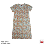 แตงโม (SUIKA) – เสื้อแตงโม เดรสผ้ายืดคอกลม พิมพ์ลายดอกไม้ ( P.DO-127 )