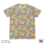 เสื้อแตงโม (SUIKA) – เสื้อยืดคอกลม โปเชียล พิมพ์ลายดอกไม้ ( P.O-108 )