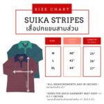 แตงโม (SUIKA) – เสื้อคอปกปีกนก ลายริ้ว ปักแตงโมตรงอกซ้าย แขนสามส่วน ( R.P3-030 )