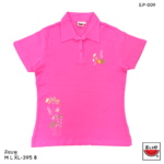 แตงโม (SUIKA) – เสื้อยืดคอปกแขนสั้น ปักลายดอกไม้  ( E.P-009 )