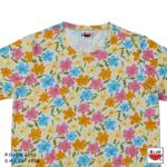 เสื้อแตงโม (SUIKA) – เสื้อยืดคอกลม โปเชียล พิมพ์ลายดอกไม้ ( P.O-108 )