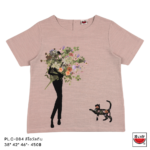 แตงโม (SUIKA) – เสื้อแตงโม คอปาดแขนสั้น ผ้าสลาฟ พิมพ์ลายดอกไม้ ( PL.C-076 084 093 118 124 125 156 127 )