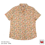 แตงโม (SUIKA) แบบ: คอปกผ่าหน้าเข้ารูปนิดหนึ่งแขนสั้น ผ้าป่านมัสลิน (M.P-094 )