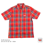 แตงโม (SUIKA) เสื้อเชิ๊ตคอปกแขนสั้น  ลายสก๊อต (ผ้าไม่ยืด) ( SC.PM )