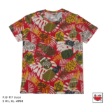 เสื้อแตงโม (SUIKA) – เสื้อยืดคอกลม โปเชียล พิมพ์ลายดอกไม้ ( P.O-117 )