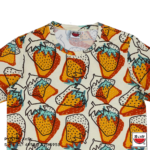 แตงโม (SUIKA) – เสื้อแตงโม เสื้อยืดคอกลม คอวี ลายพิมพ์ลายสตอเบอรี่ ( P.O-135 )