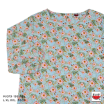 เสื้อแตงโม (SUIKA) – เสื้อผ้าป่านมัสลิน คอปาดกระดุมหลัง 3 เม็ด แขนสามส่วนปลายแขนจั๊ม  (M.CF3-130)