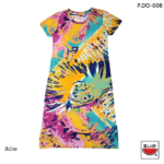 แตงโม (SUIKA) – เสื้อแตงโม เดรสผ้ายืดคอกลม พิมพ์ลายมัดย้อม( P.DO-008 )