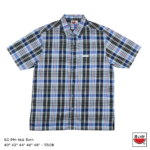 แตงโม (SUIKA) เสื้อเชิ๊ตคอปกแขนสั้น  ลายสก๊อต (ผ้าไม่ยืด) ( SC.PM )