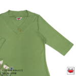 แตงโม (SUIKA) – เสื้อยืดคอวีแขนสามส่วน กระดุมหน้าสามเม็ด  ( E.V3-009 )