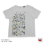 แตงโม (SUIKA) – เสื้อแตงโม คอปาดแขนสั้น ผ้าสลาฟ พิมพ์ลายดอกไม้ ( PL.C-076 084 093 118 124 125 156 127 )