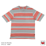 แตงโม (SUIKA) – เสื้อยืดคอกลมผ้ายืด แขนสั้น ทรงโอเวอร์ไซซ์ ติดกระเป๋า  ลายริ้วทอ (R.OV-010)