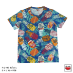 เสื้อแตงโม (SUIKA) – เสื้อยืดคอกลม โปเชียล พิมพ์ลายดอกไม้ ( P.O-117 )