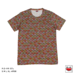เสื้อแตงโม (SUIKA) – เสื้อยืดคอกลม โปเชียล พิมพ์ลายพัด ( P.O-119 )