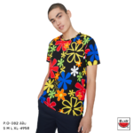 เสื้อแตงโม (SUIKA) – เสื้อยืดคอกลม โปเชียล พิมพ์ลายดอกผักแว่น ( P.O-082 )
