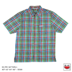 แตงโม (SUIKA) เสื้อเชิ๊ตคอปกแขนสั้น  ลายสก๊อต (ผ้าไม่ยืด) ( SC.PM )