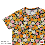 เสื้อแตงโม (SUIKA) – เสื้อยืดคอกลม โปเชียล พิมพ์ลายดอกไม้ ( P.O-108 )