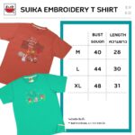 เสื้อแตงโม (SUIKA) เสื้อยืดคอกลมแขนสั้นลายปักนก ( E.O-013 )