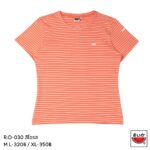 แตงโม (SUIKA) – เสื้อแตงโม ริ้วคอกลมแขนสั้น ปักแตงโมตรงอก( R.O-030)