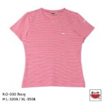 แตงโม (SUIKA) – เสื้อแตงโม ริ้วคอกลมแขนสั้น ปักแตงโมตรงอก( R.O-030)