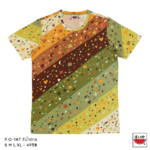 เสื้อแตงโม (SUIKA) – เสื้อยืดคอกลม โปเชียล พิมพ์ลายริ้วสีรุ้ง ( P.O-147 )