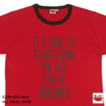 เสื้อแตงโม (SUIKA) เสื้อยืดคอกุ้นกลมกุ้นแขนสั้นลายความที่มีความหมายดี ( E.OM-005 )