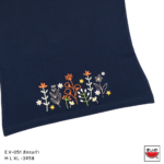 เสื้อแตงโม (SUIKA) – เสื้อยืดวีแขนสั้น ปักลายดอกไม้   (E.V-051)
