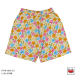 เสื้อแตงโม (SUIKA) – เสื้อแตงโม กางเกงเอวยางยืดขาสั้น พิมพ์ลายดอกไม้ (P.PS-108)