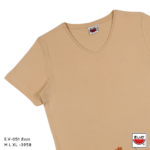 เสื้อแตงโม (SUIKA) – เสื้อยืดวีแขนสั้น ปักลายดอกไม้   (E.V-051)