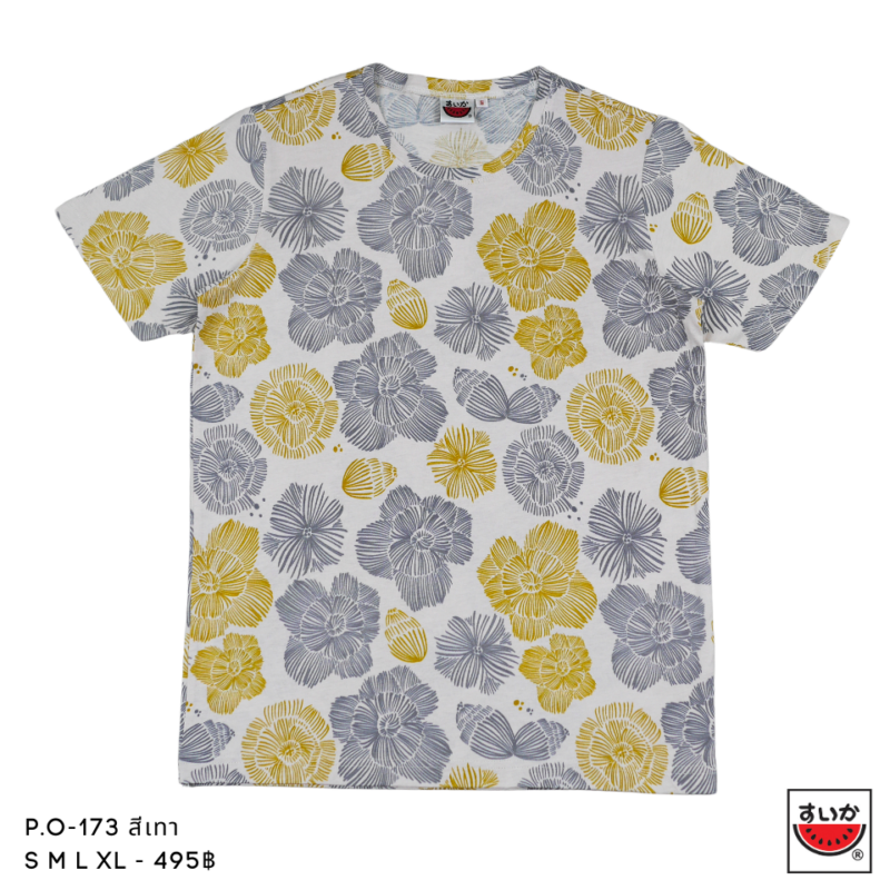 แตงโม (SUIKA) - เสื้อแตงโม เสื้อยืดคอกลม ลายพิมพ์ (P.O-173)