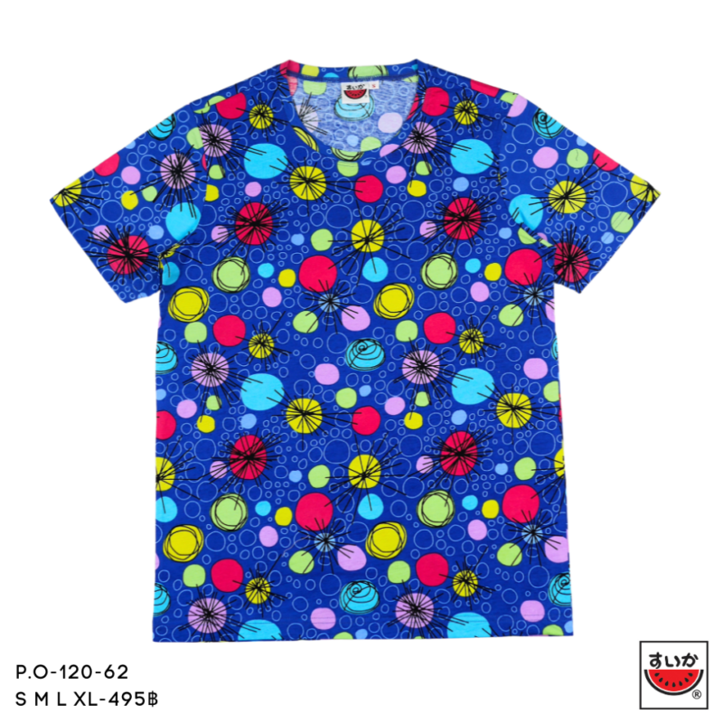 แตงโม (SUIKA) - เสื้อแตงโม เสื้อยืดคอกลม พิมพ์ลายกราฟิก (P.O-120)
