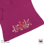 เสื้อแตงโม (SUIKA) – เสื้อยืดคอกลมเจาะสาบกระดุม 4 เม็ด แขนสามส่วน   (E.OF3-016)