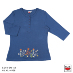 เสื้อแตงโม (SUIKA) – เสื้อยืดคอกลมเจาะสาบกระดุม 4 เม็ด แขนสามส่วน   (E.OF3-016)