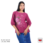 เสื้อแตงโม (SUIKA) – เสื้อผ้าสลาฟ คอปาดกระดุมหลัง 3 เม็ด แขนสามส่วนปลายแขนจั๊ม  (PL.CF3-192 189 152 199 202 074 160 198)