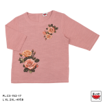 แตงโม (SUIKA) – เสื้อแตงโม คอปาดแขนสามส่วน ผ้าสลาฟ พิมพ์ลายดอกไม้ ( PL.C3 )