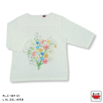 แตงโม (SUIKA) – เสื้อแตงโม คอปาดแขนสามส่วน ผ้าสลาฟ พิมพ์ลายดอกไม้ ( PL.C3 )