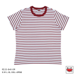 เสื้อแตงโม (SUIUKA)-เสื้อยืดแตงโมคอกลมแขนสั้น ผ้าคอตตอนอินเตอร์ล๊อค ลายริ้ว (RI.O-044)