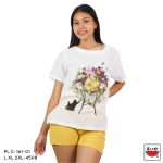 เสื้อแตงโม (SUIKA) – เสื้อแตงโม คอปาดแขนสั้น ผ้าสลาฟ พิมพ์ลายดอกไม้ ( PL.C-161 191 194 181 )