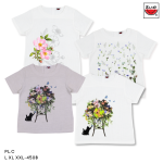 เสื้อแตงโม (SUIKA) – เสื้อแตงโม คอปาดแขนสั้น ผ้าสลาฟ พิมพ์ลายดอกไม้ ( PL.C )