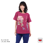 เสื้อแตงโม (SUIKA) – เสื้อแตงโม คอปาดแขนสั้น ผ้าสลาฟ พิมพ์ลายดอกไม้ ( PL.C-161 191 194 181 )