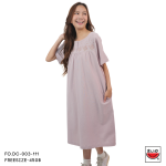 เสื้อแตงโม (SUIKA) – คอปาดเดรสชุดนอนตัวยาว ลายปักดอกไม้ ( FO.DC-001 002 003 004 )