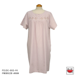 เสื้อแตงโม (SUIKA) – คอปาดเดรสชุดนอนตัวยาว ลายปักดอกไม้ ( FO.DC-001 002 003 004 )