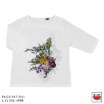 แตงโม (SUIKA) – เสื้อแตงโม คอปาดแขนสามส่วน ผ้าสลาฟ พิมพ์ลายดอกไม้ ( PL.C3-050 078 037 146 048 043 189 036 191 )