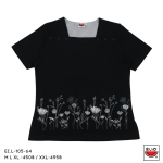 เสื้อแตงโม (SUIKA) – เสื้อคอสี่เหลี่ยมแขนสามส่วนผ้ายืด (EI.LFS-105)