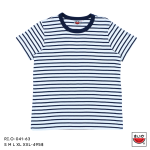 เสื้อแตงโม (SUIUKA)-เสื้อยืดแตงโมคอกลมแขนสั้น ผ้าคอตตอนอินเตอร์ล๊อค ลายริ้ว (RI.O-044)