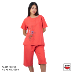 เสื้อแตงโม (SUIKA) –  เสื้อคอปาดแขนสั้นและกางเกงเอวยางยืดขาสามส่วน ผ้าฝ้าย (PL.SET)