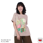 เสื้อแตงโม (SUIKA) -เสื้อยืดคอกลมแขนสั้นเบิ้ลปลายแขน ลายพิมพ์ลายพาติชอล  (PLI.OFS-212 211 192 118 130)